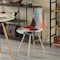 Fabulaxe Modern Fabric Patchwork Chair w/Wooden Legs for Kitchen, Dining Room, Entryway, Living Room, PK 2 QI004328.2 - alternate 5
